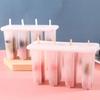 Wiederverwendbarer Eis am Stiel Maker 4-Kammer Eisriegel Form Hausgemachte Popsicle Form Für Schokolade Joghurt Frucht Gelatine Dessert Kuchen Backwerkzeuge