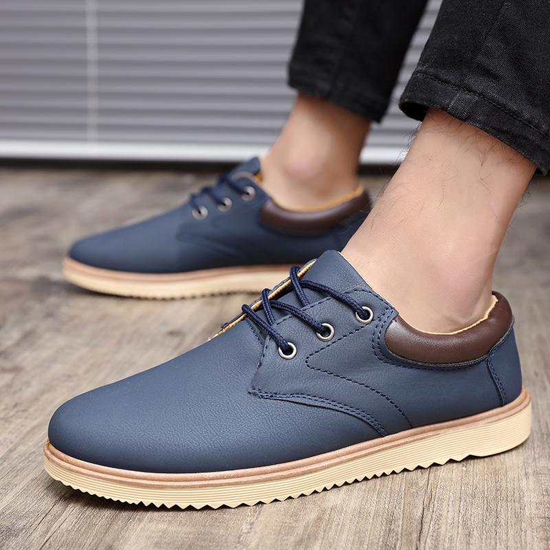 Scarpe casual con fondo antiscivolo in tinta unita da uomo Scarpe da guida traspiranti alla moda da uomo