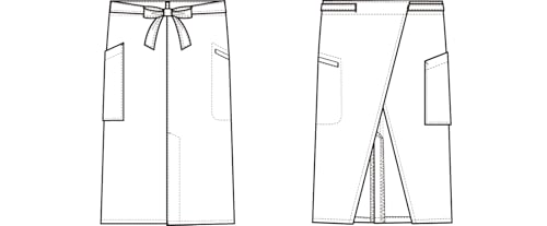 Seven Uniform CT2364 Middle Apron CT2364-9 Black Free Size