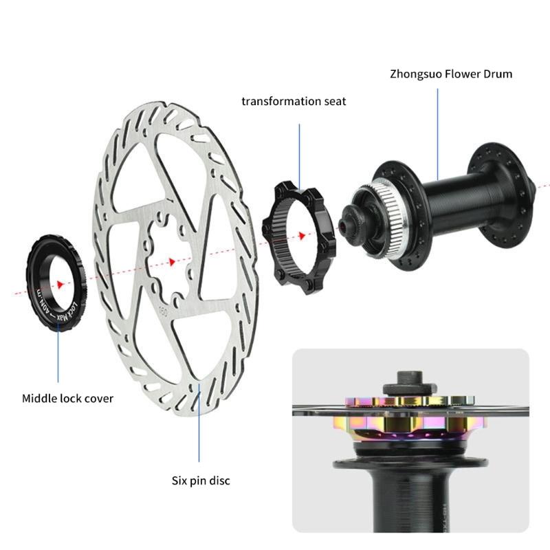 Bicycles Brake Rotor Conversion 6 Bolt Centerlock Adapter Universals High Grade Aluminum Instants Installation