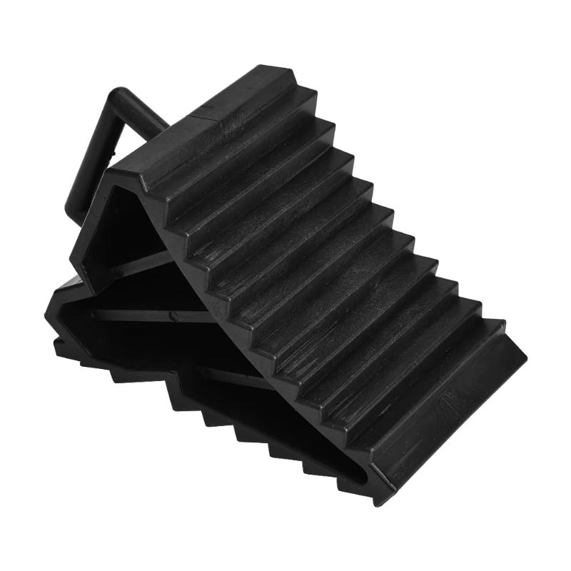 1Pcs Anti Slip Tire Stop Block Car Wheel Chock Heavy Duty Parking Wedge Truck Trailer Rv Safety Portable Vehicle Accessory