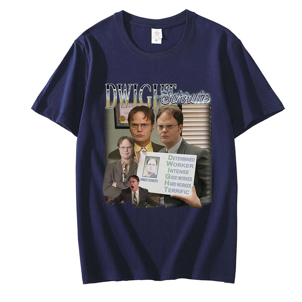 Divertente Maglietta Omaggio a Dwight Schrute Unisex a Maniche Corte in Puro Cotone Maglietta TV Show USA The Office Michael Scott Magliette alla Moda