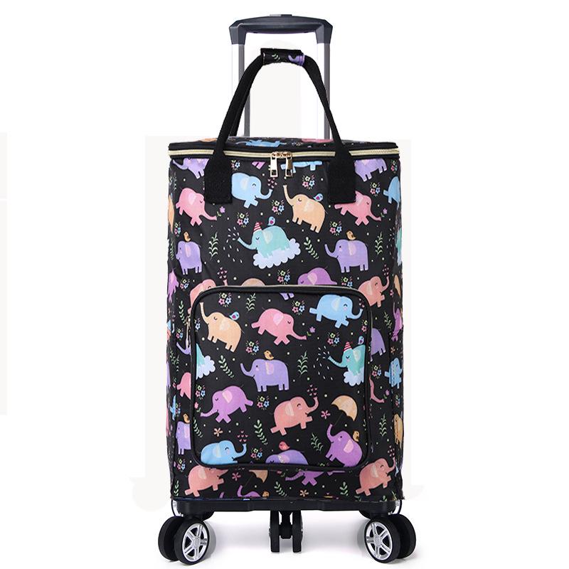 Faltbarer Einkaufswagen für Senioren mit großem Fassungsvermögen und tragbarer Aufbewahrungstasche