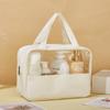 Splicing cosmetic bag large capacity translucent waterproof wash portable portable travel storage bag