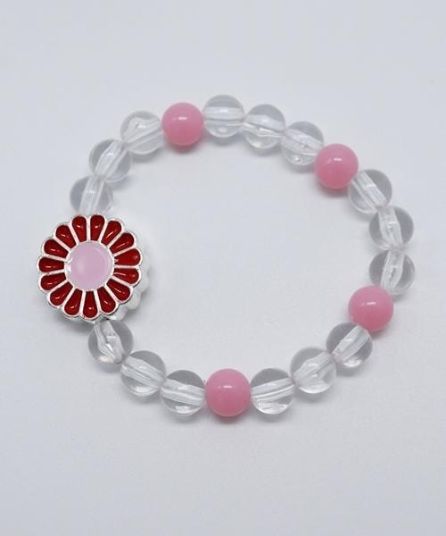 Bonbeau Kitsch Daisy Acrylic Bracelet Brass Daisy Clear Ball Bracelet