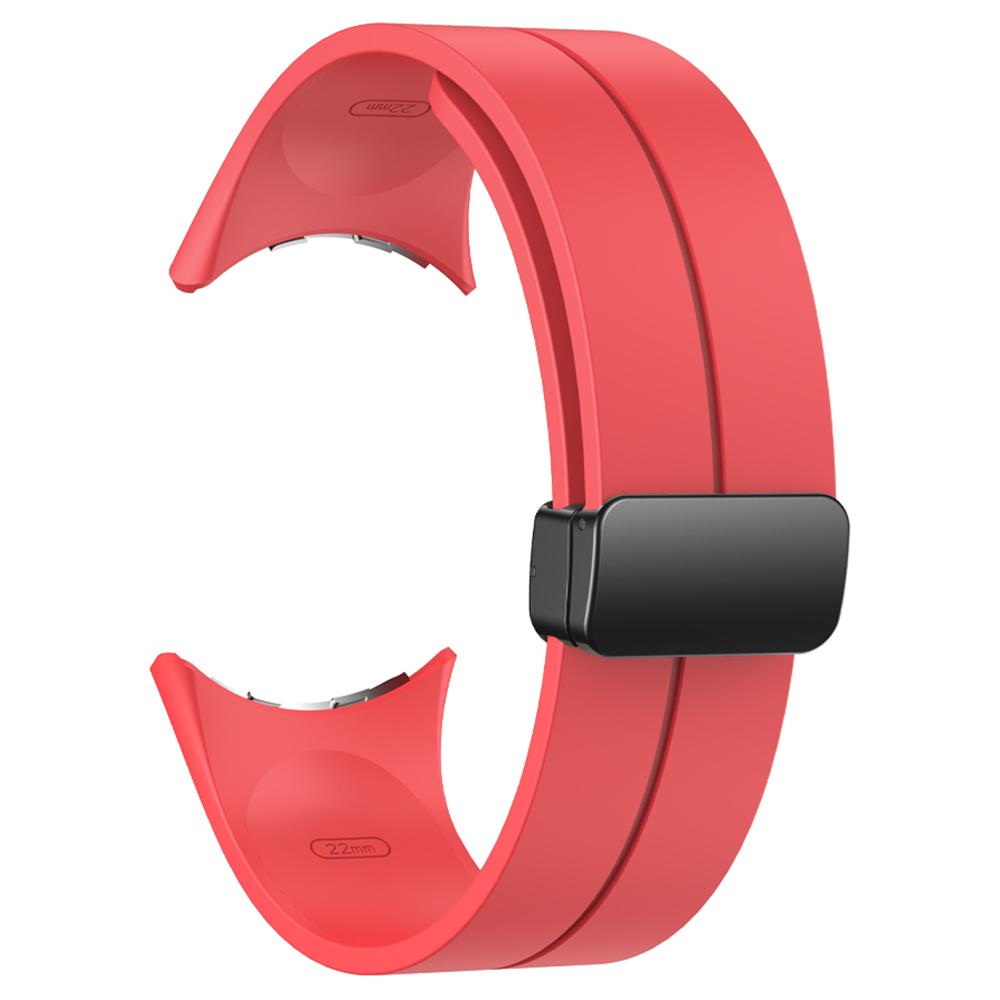 For Google Pixel Watch 3 41mm/Watch 2/Pixel Watch Silicone Band Watch Strap with Magnetic Folding Buckle