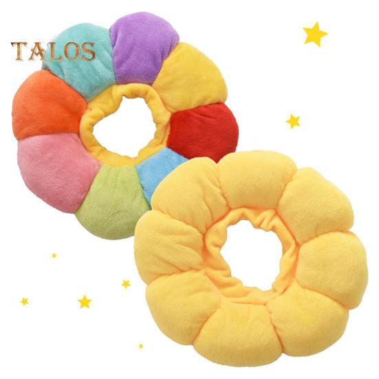 Cat Recovery Collar Sunflower Shape Soft Stuffed Neck Cone Adjustable Anti-Bite Lick Wound Healing Safety Collar After Surgery