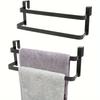 Rust-resistant Cabinet Door Towel Rack Hanging Towel Bar Durable Kitchen Towel Holder  Bathroom