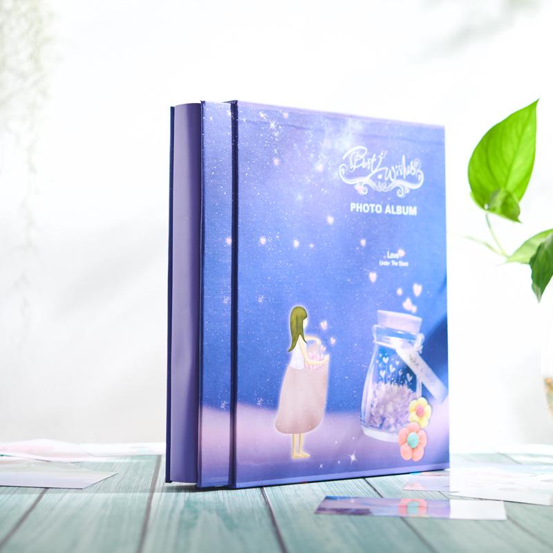 Jiuying 7-inch 200-Sheet Boxed Screw-Bound Photo Album for Kids & Students 7-inch 200 pages