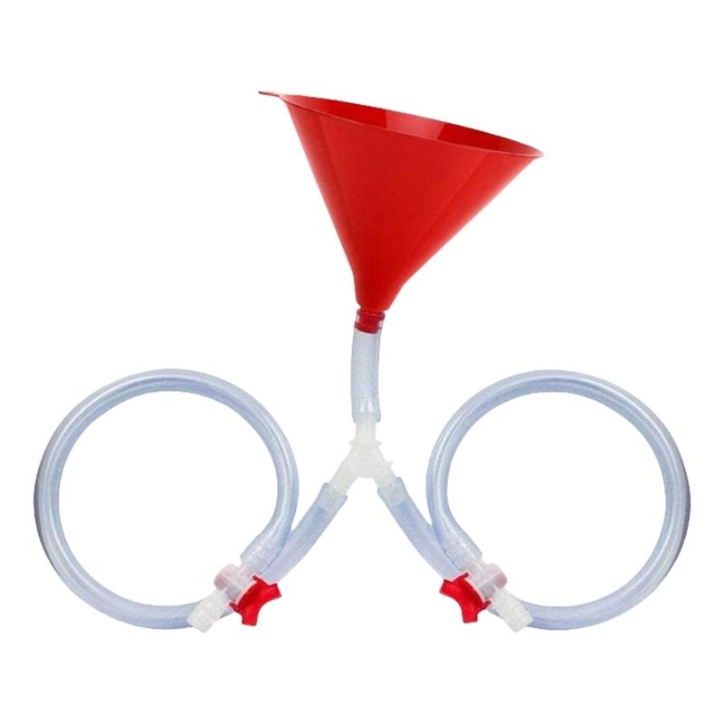 Multifunctional Party Funnel For Beer Beverages Water Portable Design Plastic Construction Drinking Tool With Valves