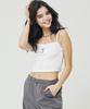 AWESOME STUDIO Crop Top Signature Sleeveless White