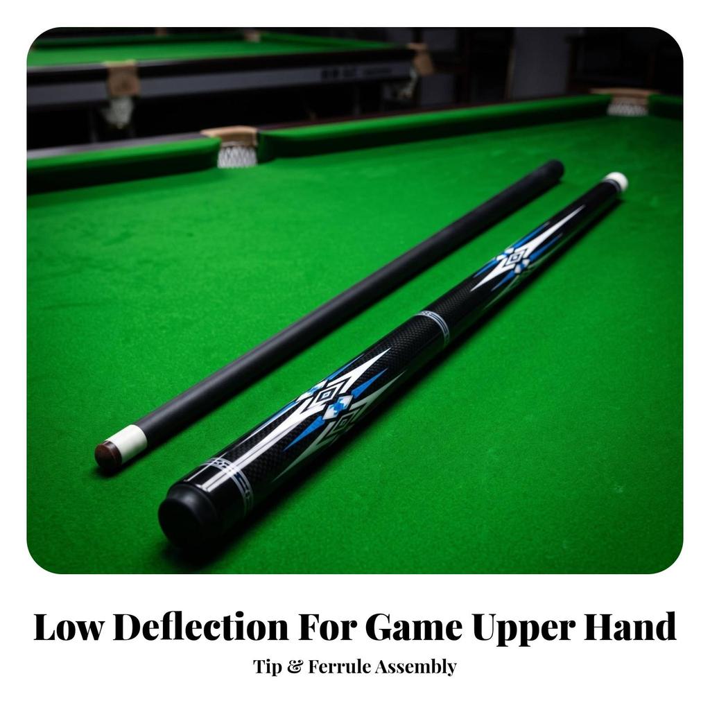 Two-Piece Pool Cue Modern Stick Graphic for Home Game Rooms
