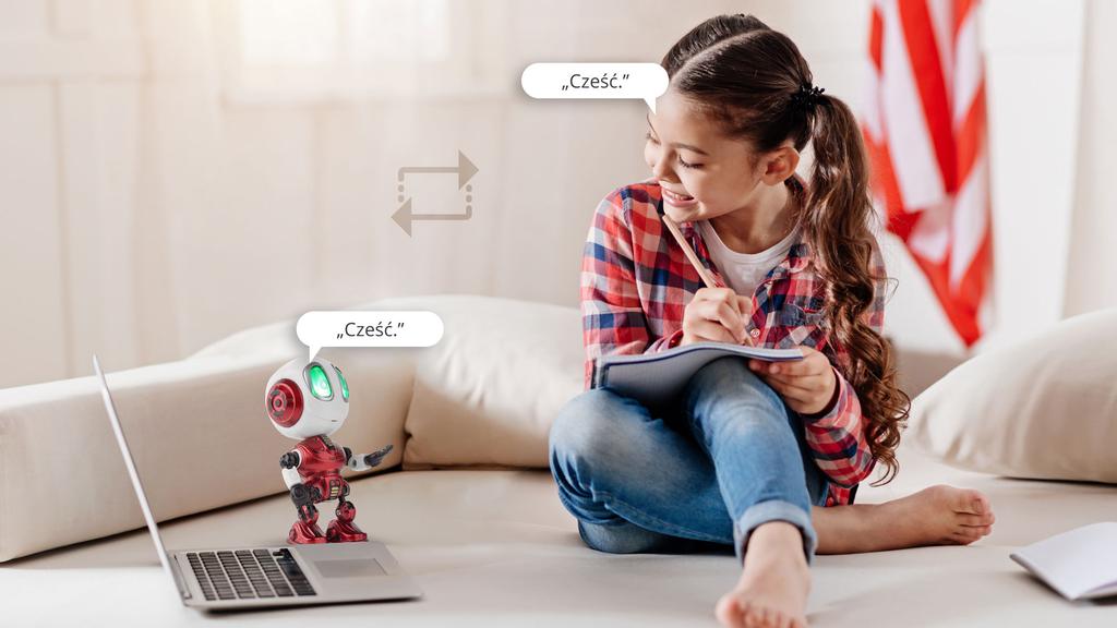 Robot VOICE BLUE speaks repeats lights Rebel