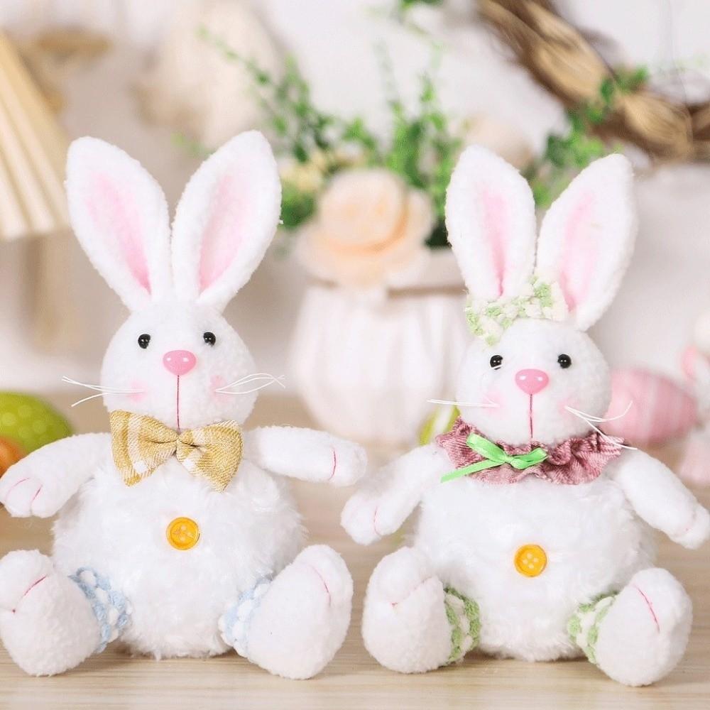 Cartoon Easter Bunny Decorative with Lanyard Rabbit Hanging Pendant Cute Soft Easter Stuffed Rabbit Holiday Season