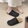 Fashion Fashion Summer Women Mesh Slippers Breathable New Female Sweet Bowknot Ladies Slip-on Mules Shoes Women's Causal Flat Slippers