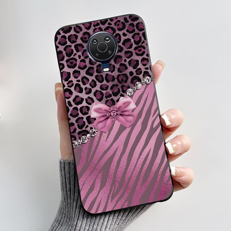 Printed Phone Case For Nokia G10 / Nokia G20 / Nokia 6.3 Fundas Soft Silicone Black Shell Cover Cute Flower Cartoon Casing Coque