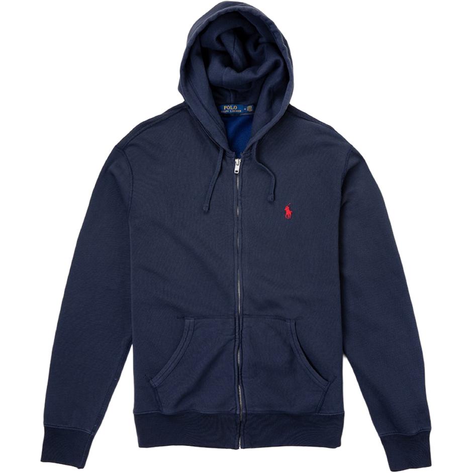 

Polo Ralph Lauren Однотонная толстовка с капюшоном и молнией с логотипом Мужские толстовки 710676904-003 XS