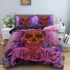 Hot Style Soft Bedding Set 3d Digital Skull Printing 2_3pcs Duvet Cover Set with Zipper Single Twin Double Full Queen King