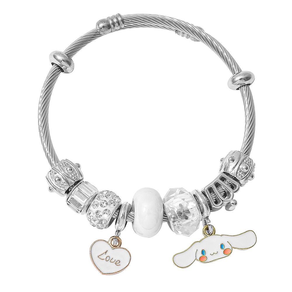 

Cute Cartoon Pudding Dog Bracelet Fashion Jewelry Zinc Alloy Material