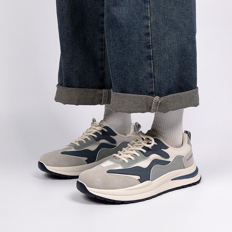 Sapatos de plataforma de veludo globais estilo "dad shoes" masculinos ZHQ-HY017-1 sapatos de algodão de inverno sapatos quentes masculinos para desporto e lazer