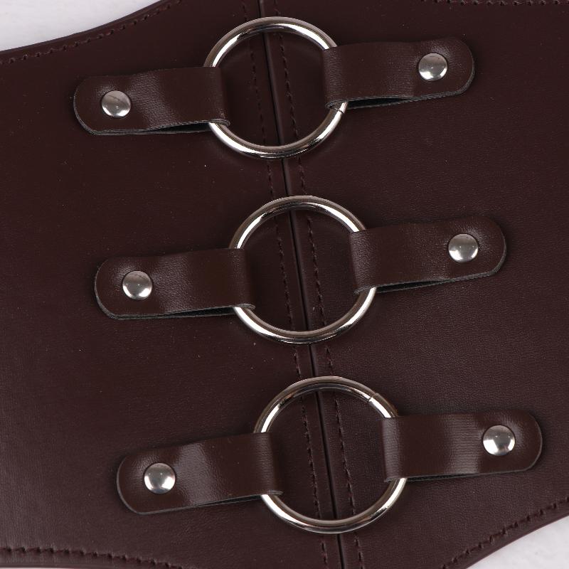 Fashionable Gothic Corset Belt Triple Buckle With Black Rivet Studs Elastic Waspie Waistband For Punk Women Perfect For Coats
