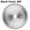 8 Inch 80T Brush Cutter Blade Tree Trimmer Saw Blade Carbide Lawn Mower Cutter Replacement Circular Saw Blade For Cutting Grass