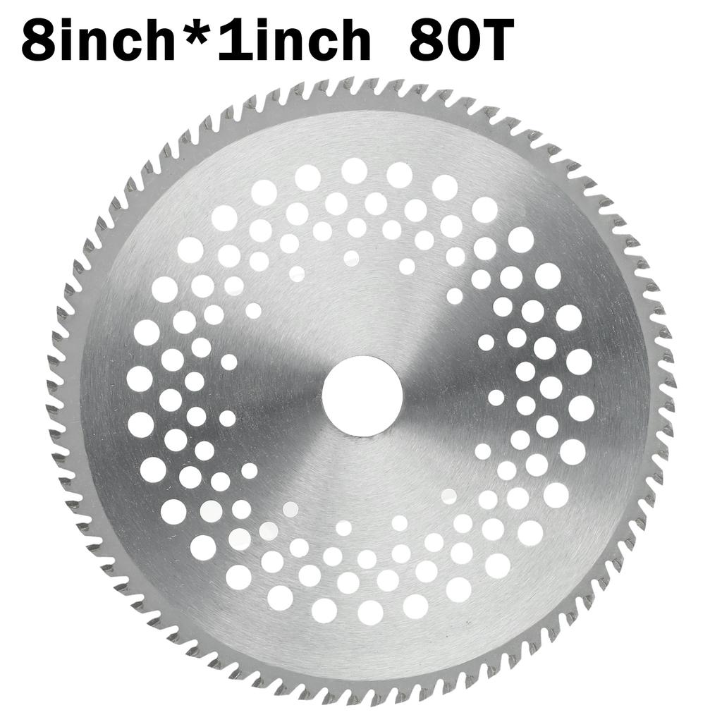 8 Inch 80T Brush Cutter Blade Tree Trimmer Saw Blade Carbide Lawn Mower Cutter Replacement Circular Saw Blade For Cutting Grass