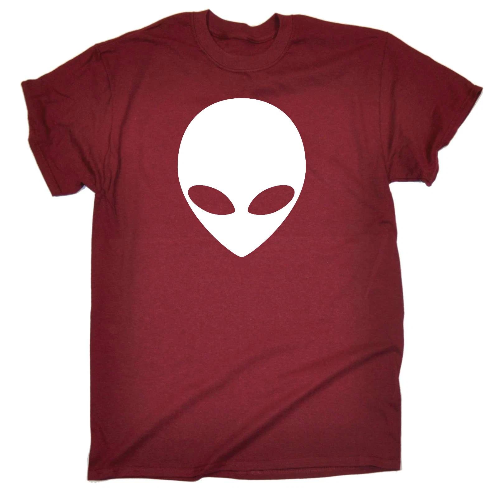 ALIEN FACE - FUNNY UFO MOTIF Mens Womens Kids T-Shirt 4XL