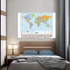 1pcs Retro World Map for Education and Culture Non-woven Spray Painting Home Decoration School Supplies Without Frame