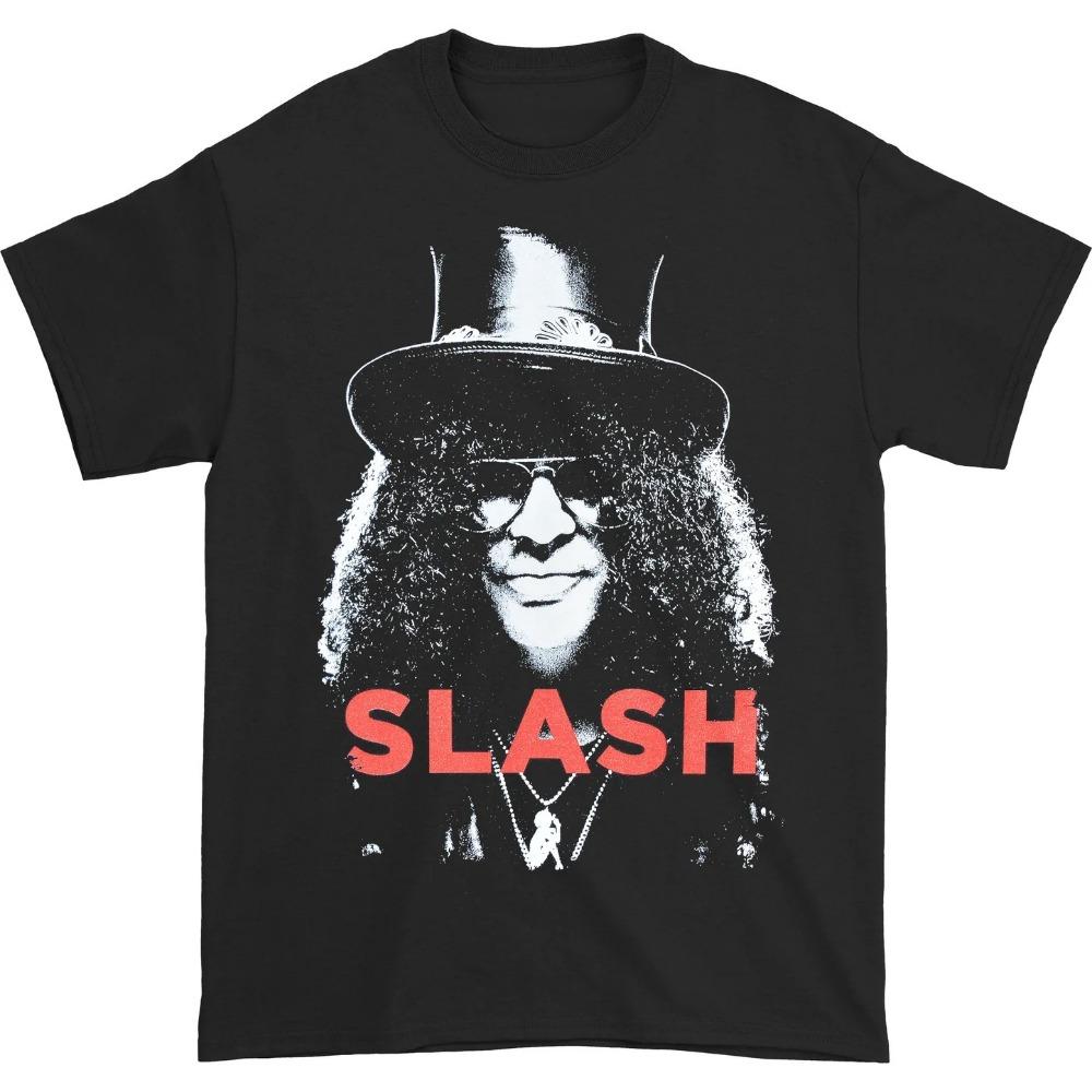 Legendary guitarist Slash black unisex T-Shirt Summer loose Y2k hip-hop style men's women soft Short Sleeve Tshirt