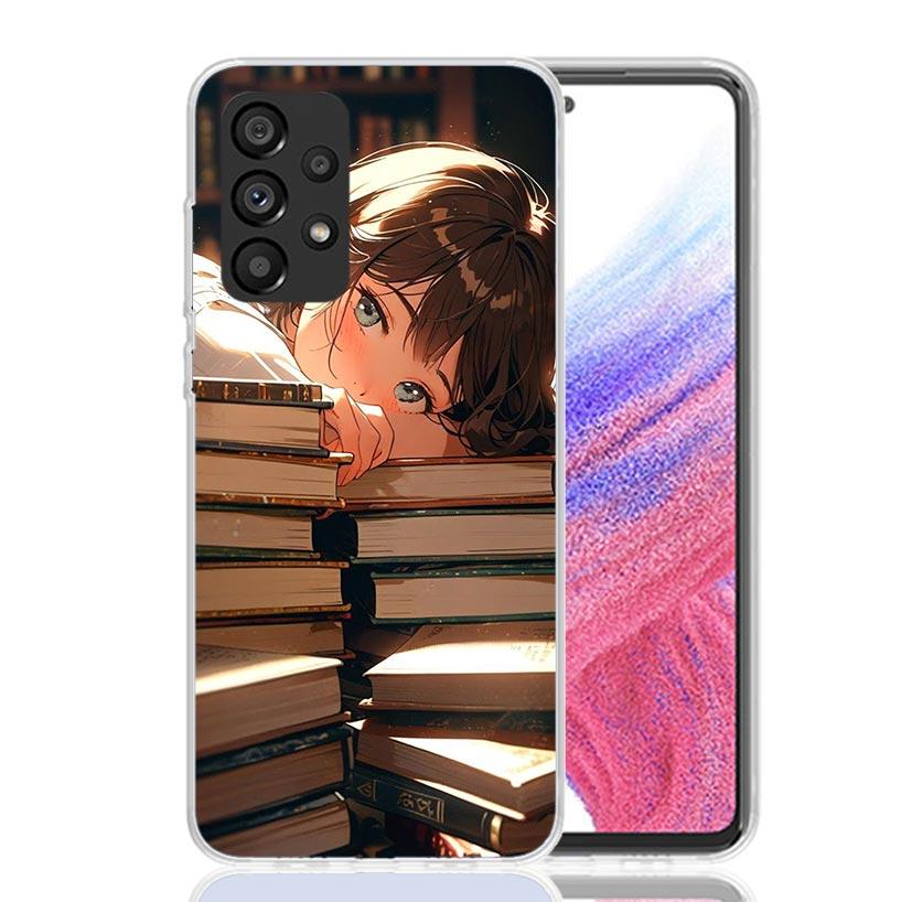 Read Books illustration Reading Phone Case for Samsung Galaxy A17 A16 A15 A14 A13 A57 A56 A55 A54 A53 A37 A36 A35 A34 A33 A26 A2
