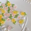 20 Pcs Ice Transparent Lily Flower Nail Art Charms Accessories Flower Resin Nail Decoration Parts