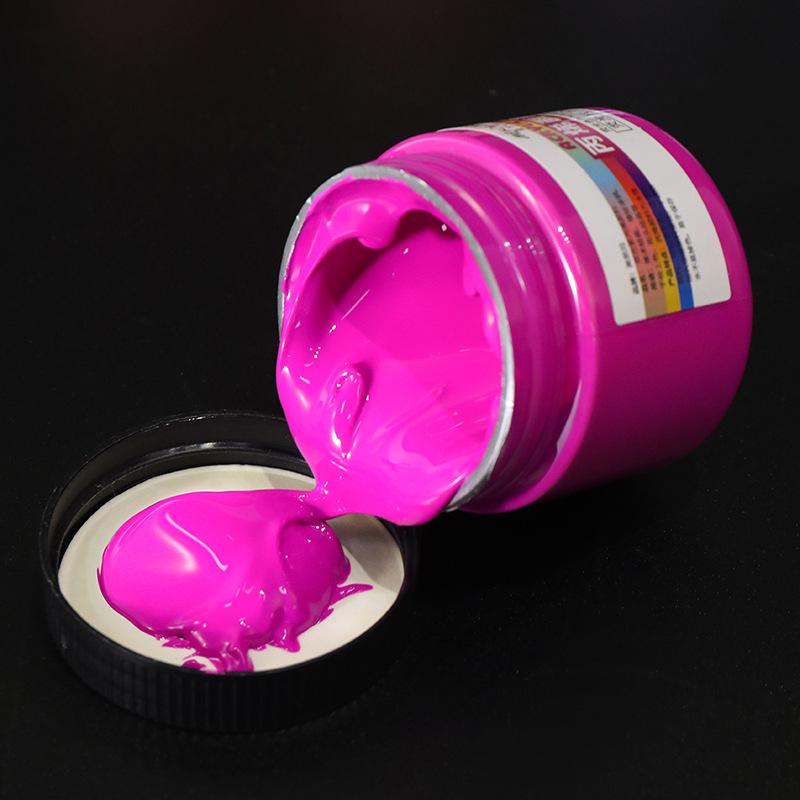 100ML Metallic Fluorescent Acrylic Pigment Set Is Suitable for Children's Painting Graffiti Diy Plaster Doll Coloring