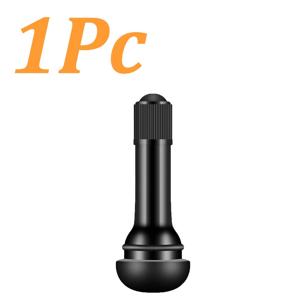 1-100Pcs TR413 Snap-In Tire Valve Stems Automotive Parts Black Rubber Valves Replaceable Parts With Dust CapRubber Valves Valve Stems 1