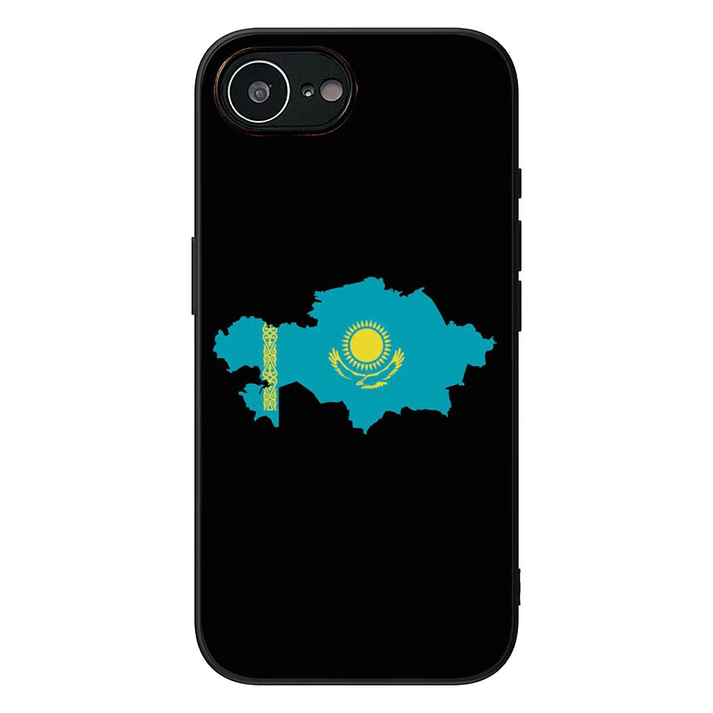 

Cover for Apple iPhone 16 15 14 Plus 13 12 Mini 17 Pro Max + ProMax 16E Air 16+ 15+ Coque Phone Case Kazakhstan Flag Blue Sun iPhone 13 mini