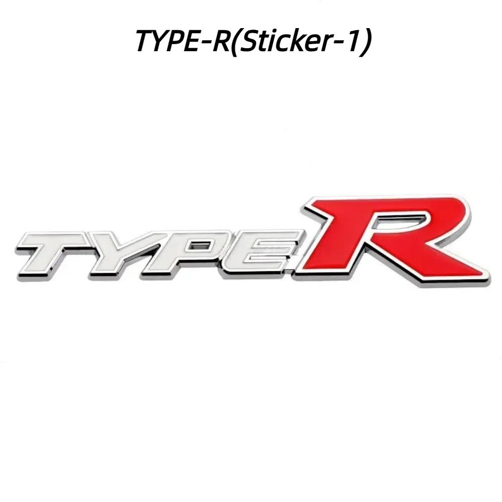 

3D Металл Логотип Type-S Тип-R Гоночная Эмблема Буквы Автомобильная Передняя Решетка Задняя Крышка Багажника Значок Наклейка Аксессуары TYPE-R(Sticker-1）