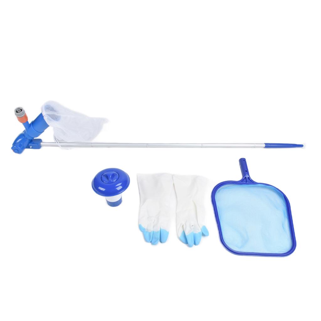 Swimming Pool Cleaning Kit Easy to Assemble Vacuum Head and Skimmer Net Set for Swimming Pool