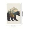 Retro Black Bear Mist Art Tin Sign 20x30cm Dramatic Wall Decor