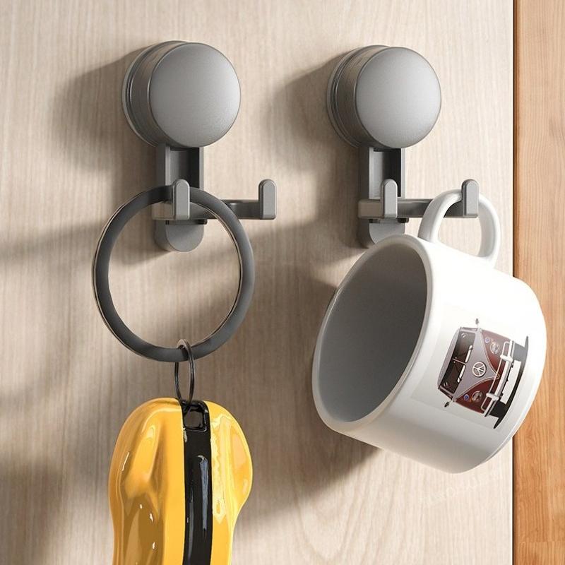 Ganchos de Ventosa a Vácuo - Sem Perfuração - Cabides Adesivos para Parede sem Danos para Banheiro, Cozinha, Parte de Trás da Porta e Chuveiro, Ganchos de Utilidade Fortes