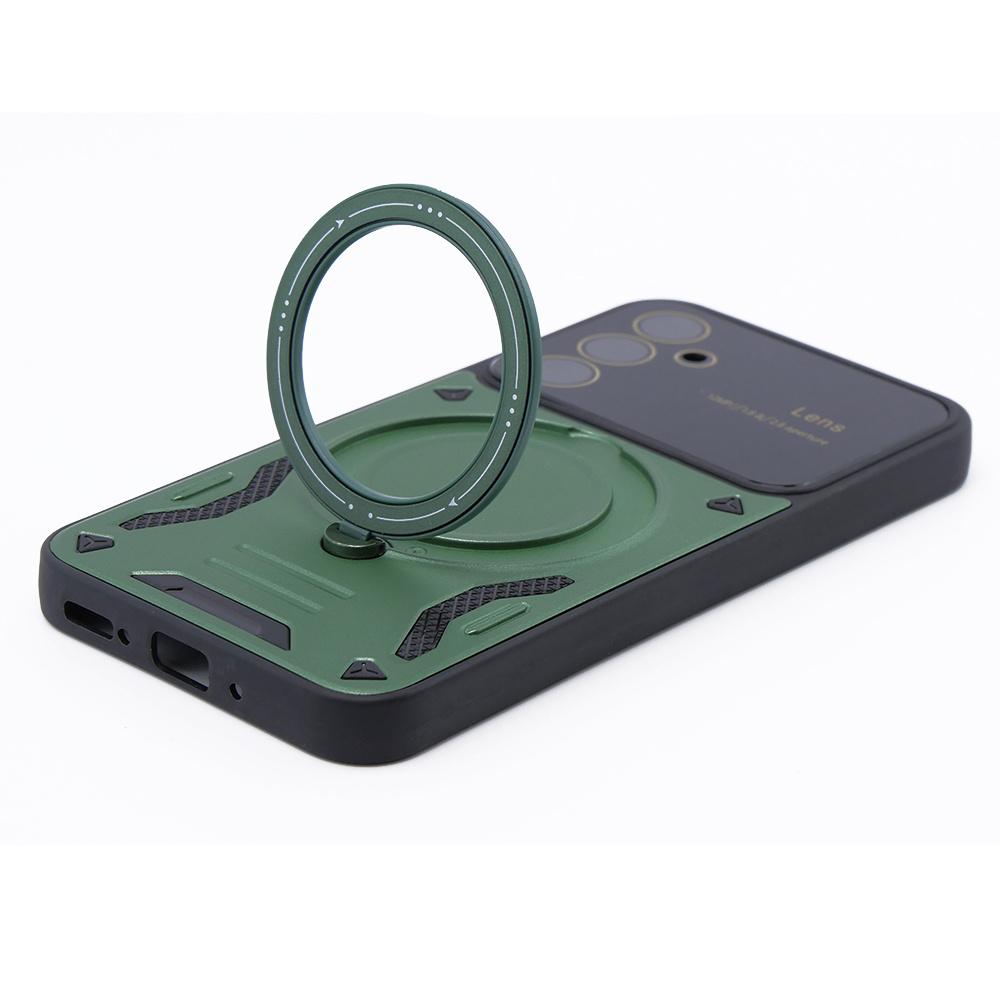 Armored case for Samsung Galaxy A54 5G, CamShield MagSafe, green