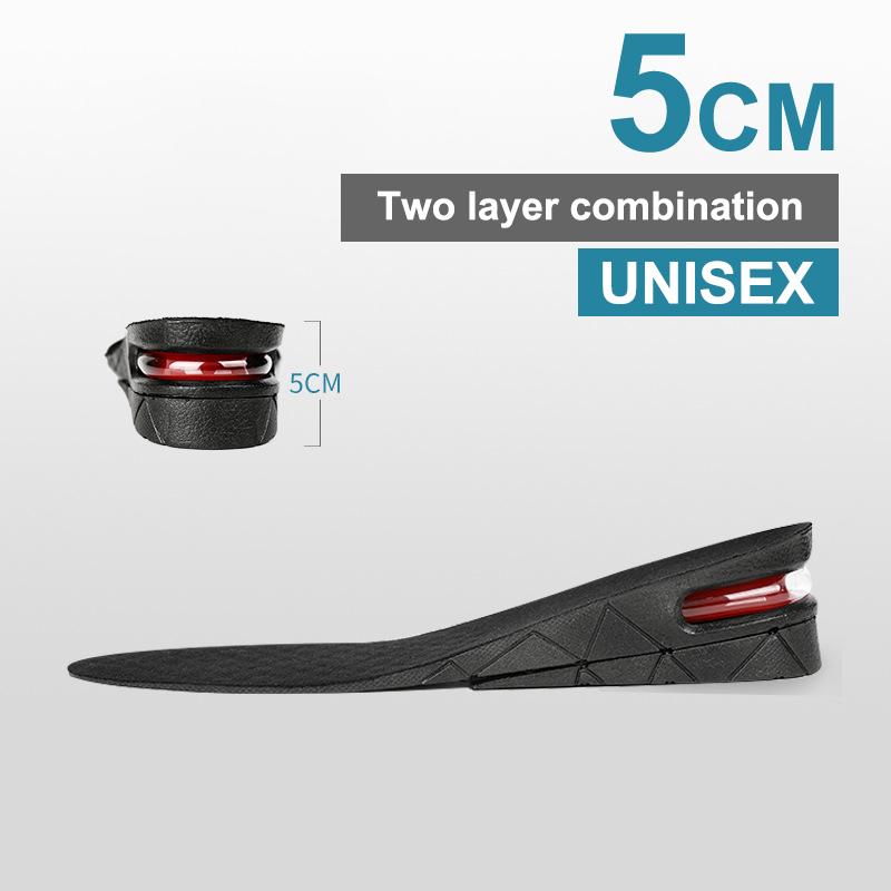 

Height Increase Insole, 4-Layer Adjustable Shoe Insert Lift Kit 1.2 To 3.3 Inch With Heel Air Cushion For Men&Women 5-9 5cm
