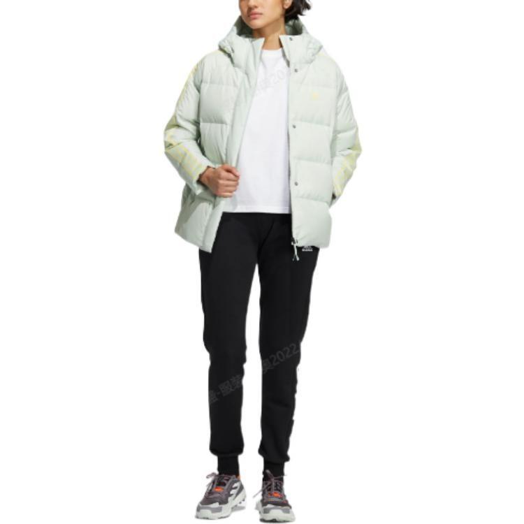 adidas 3 Stripes Down Jacket Women's Linen Green HN2084