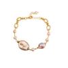 Elegant Baroque Freshwater Pearl Bracelet Women With Rose Charm Lightweight Luxury Minimalist Design
