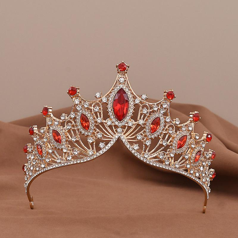 Baroque Retro Crystal Bridal Crown Rhinestone Headband Court Style Adult Hair Accessories