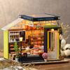 Wooden Doll House Kit Building Model Furniture Figurines Assembling Toys Miniatures Dollhouse Kit For Children Christmas Gifts