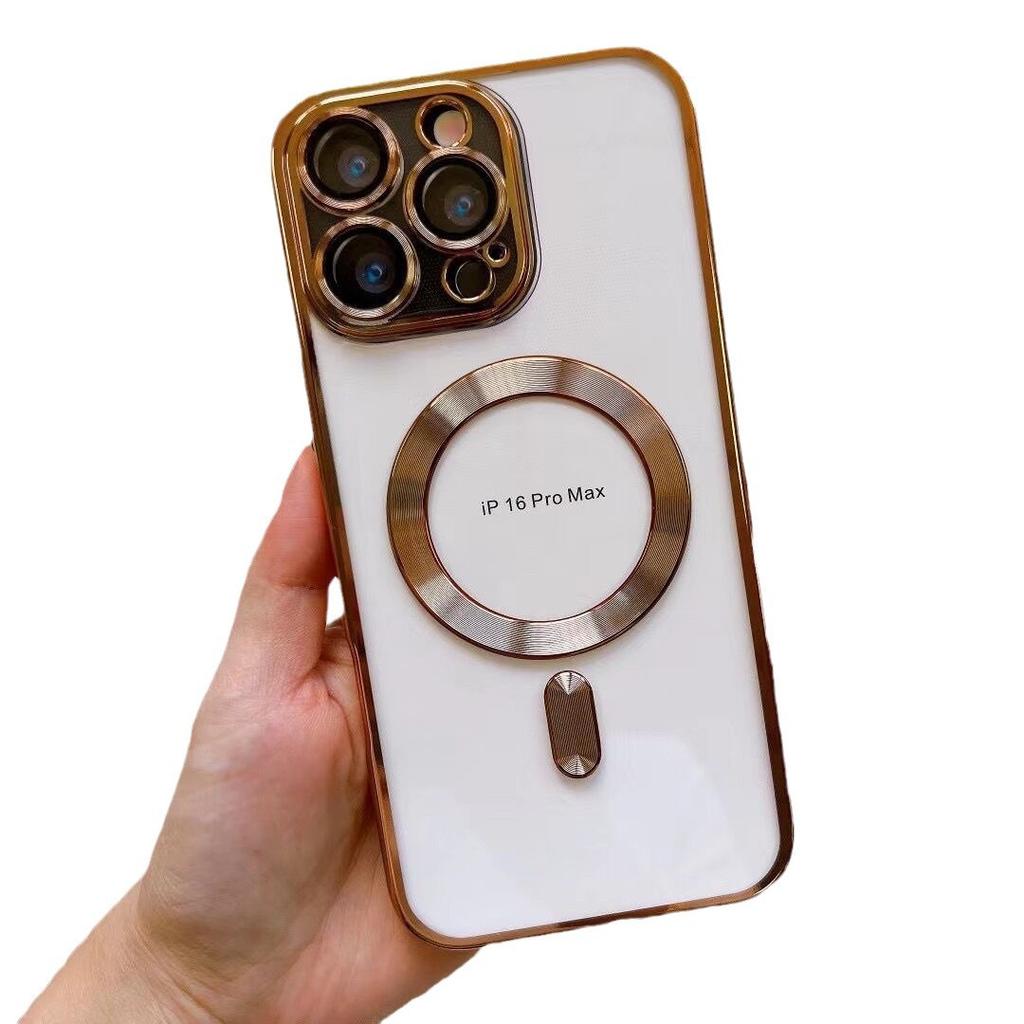 IPhone16 Electroplated CD Pattern 15 Mobile Phone Case with Tail Apple Magsafe Magnetic 12proma Soft Case Suitable