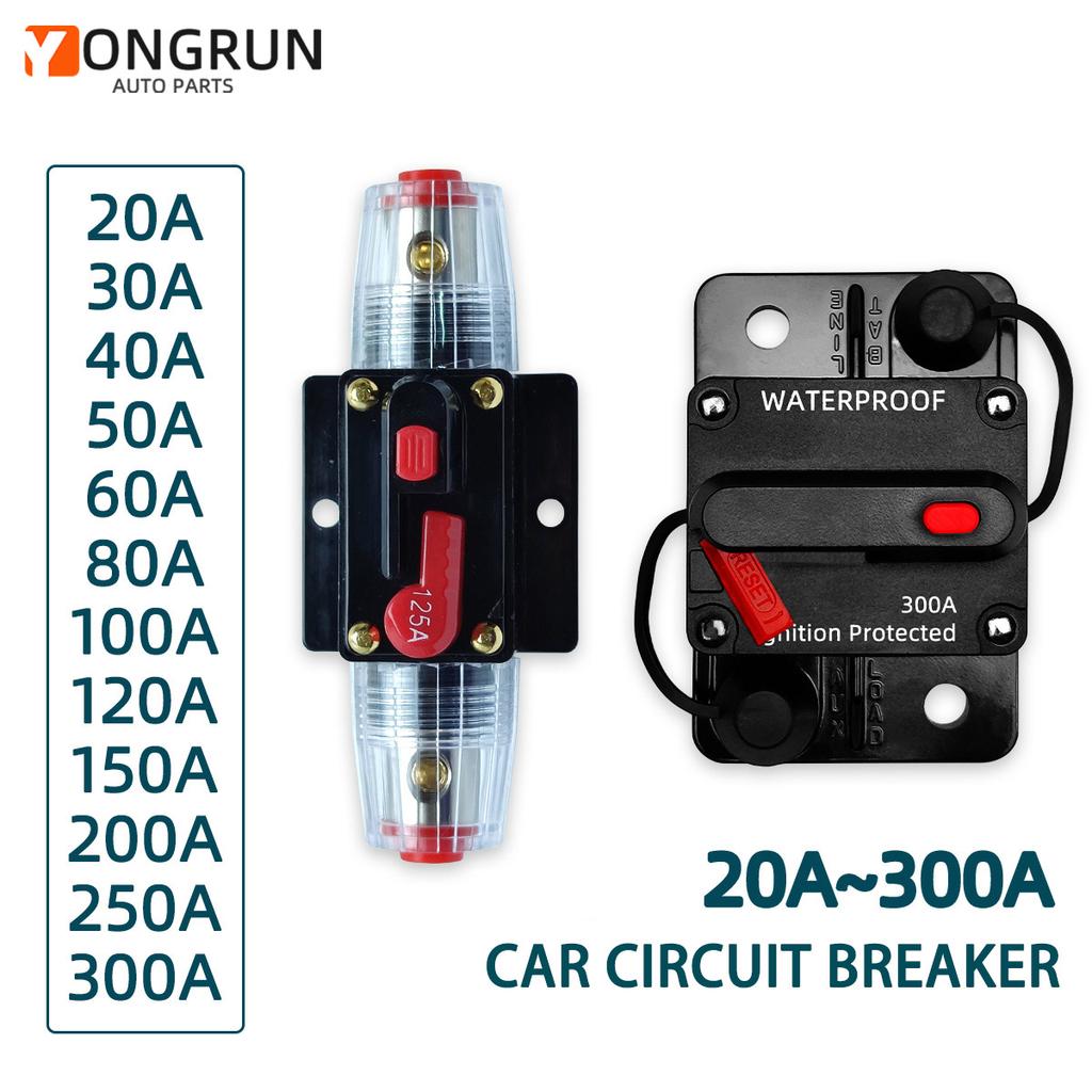 12v-48v Circuit Breaker 30a To 300a Power Protection Fuse Reset Waterproof Car Boat 300a 200a 150a 100a 50a 40a Fuses4