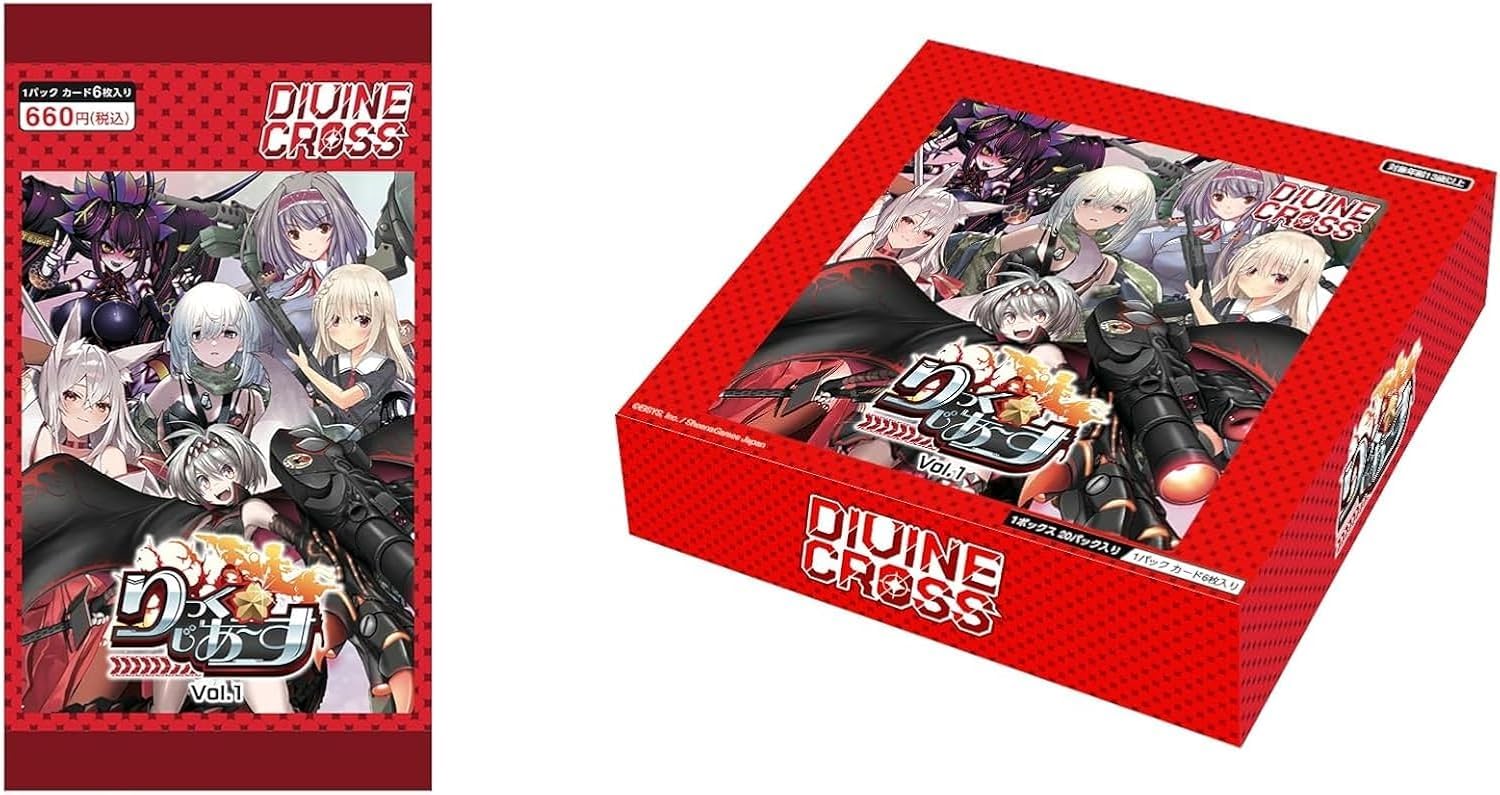 

TCG DIVINE CROSS BOX Plus Pack Set RickGears Vol.1 20 шт. в упаковке красный