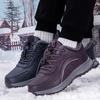 Men's Winter Fleece-Lined Non-Slip Sports Shoes: Warm, Comfortable, Casual Footwear for Middle-Aged and Elderly Men