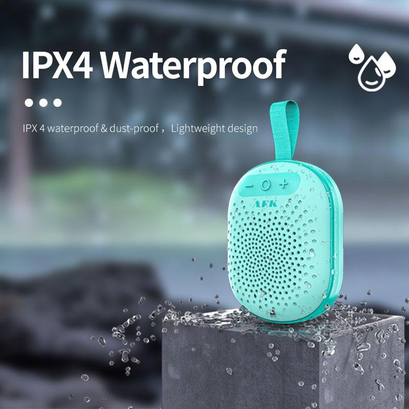 

AFK BT513 Bluetooth-compatible Wireless Speaker Waterproof RGB LED Light Stereo Sound Supports 32G TF Card Playback CE Certificated Cyan